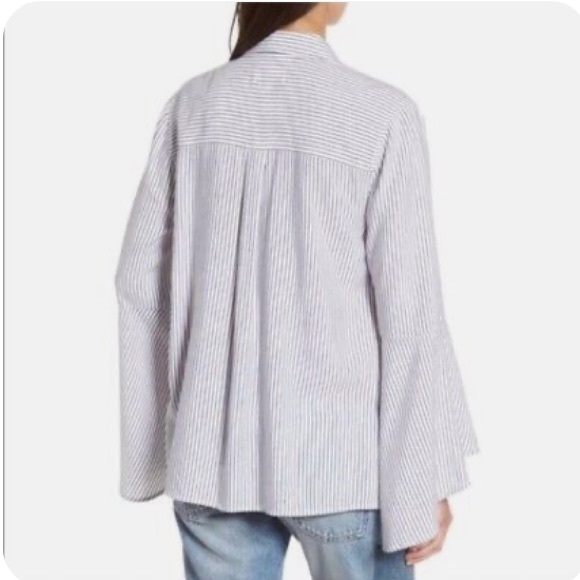 BP. striped bell sleeve blouse - Picture 2 of 11